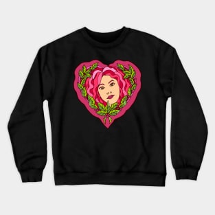 Hot Pink Valentine Berry Girl Crewneck Sweatshirt